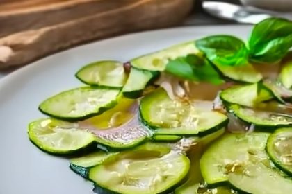 Carpaccio de courgettes marinées : une recette saine à IG bas prête en 15 min !