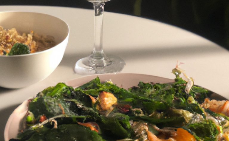 Assiette colorée et équilibrée avec légumes verts, fruits frais, grains entiers et saumon, favorisant une digestion saine.