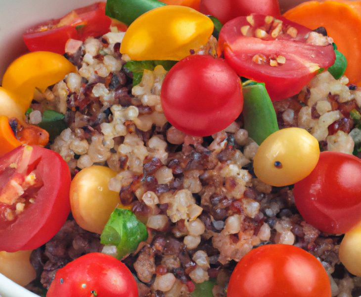 Salade Végétalienne Riche en Protéines : Quinoa, Légumineuses et Légumes Frais