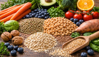 Composition d’aliments riches en fibres favorables au microbiote intestinal et à l’équilibre de la glycémie